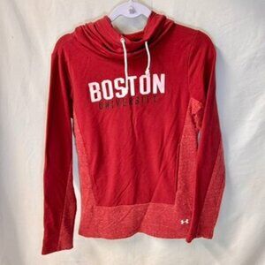 Under Armour Red Boston University Hoodie with Pockets Size Small